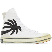 Palm Angels White Vulcanized Palm Sneakers - Sneakers de palmiers vulcanisés blancs de Palm anges - 팜 천사 화이트 가황 팜 스니커즈