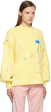 Palm Angels Yellow Painted Palm Tree Sweatshirt