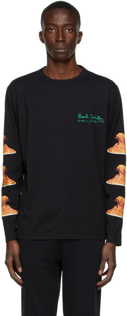 Paul Smith 50th Anniversary Black Spaghetti Long Sleeve T-Shirt - Paul Smith 50e anniversaire T-shirt à manches longues de spaghetti noir - 폴 스미스 50 주년 기념 블랙 스파게티 긴 소매 티셔츠