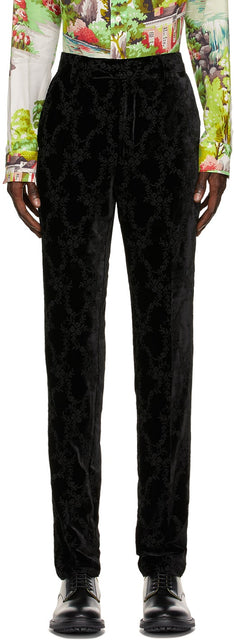 Paul Smith 50th Anniversary Black Velvet Gents Trousers - Paul Smith 50e anniversaire Velours Black Gent Pantalon - 폴 스미스 50 주년 기념 블랙 벨벳 제가 바지