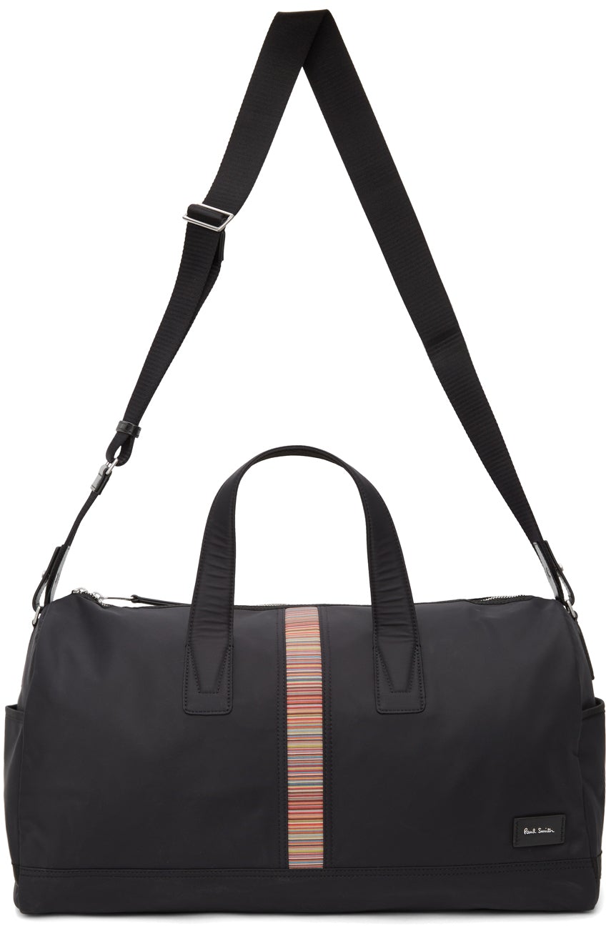 Paul Smith Black Canvas Signature Stripe Duffle Bag – BlackSkinny