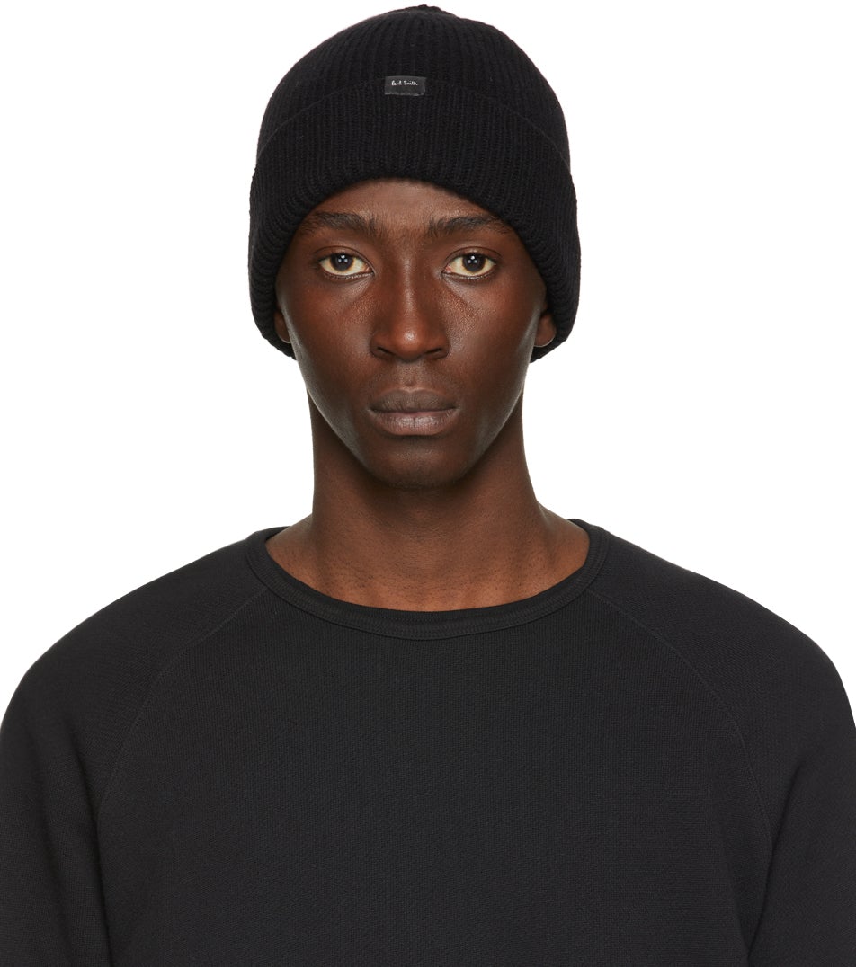 Paul Smith Black Cashmere Beanie - Bonnet Paul Smith Black Cashmere - 폴 스미스 블랙 캐시미어 비니