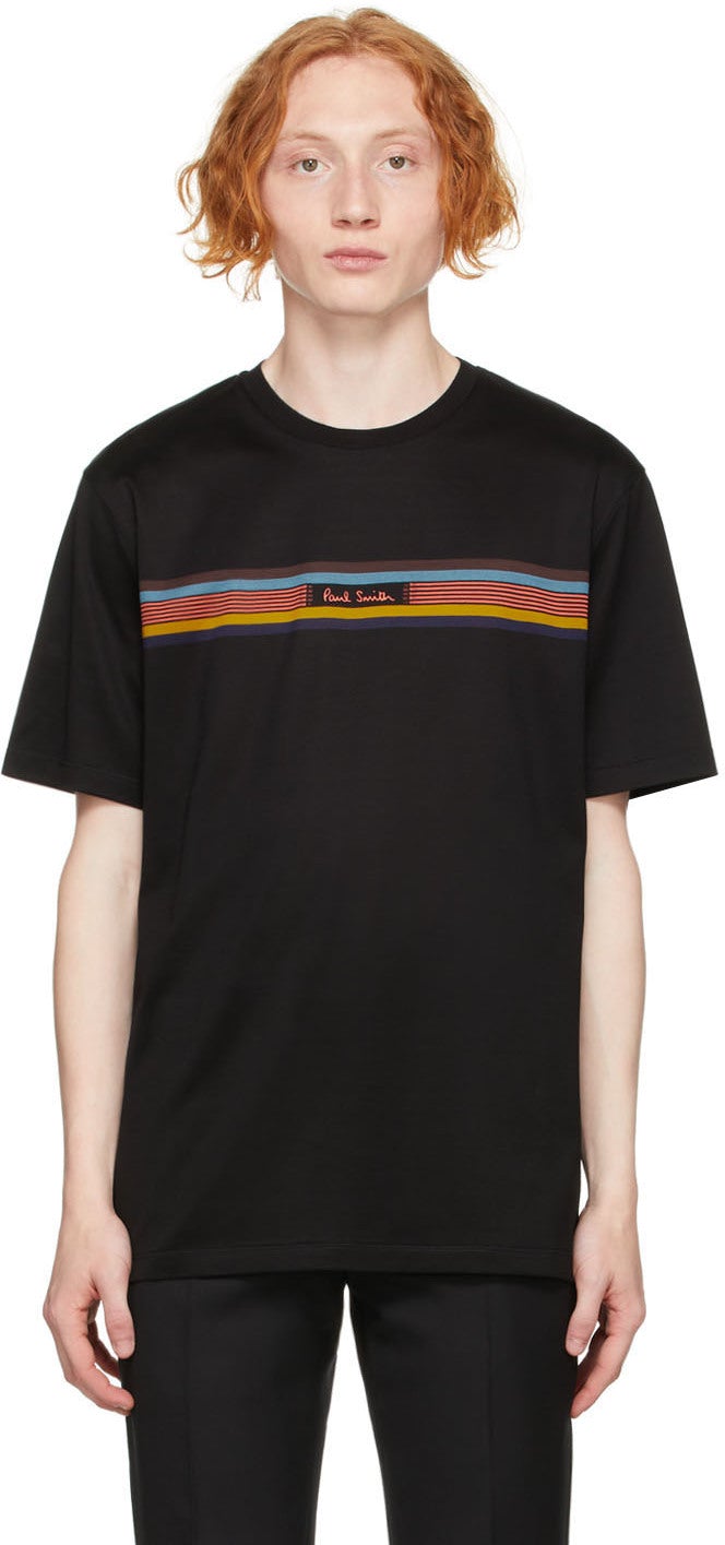 Paul Smith Black Oversize T-Shirt - T-shirt surdimensionné noir Paul Smith - 폴 스미스 블랙 대형 T 셔츠
