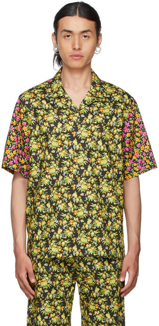 Paul Smith Black Rizo Floral Short Sleeve Shirt - Chemise à manches courtes de Paul Smith Noir Rizo Floral Rizo - 폴 스미스 블랙 Rizo 꽃 짧은 소매 셔츠