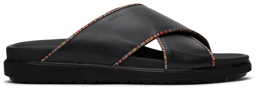 Paul Smith Black Swirl Pax Sandals - Paul Smith Black Swirl Pax Sandales - 폴 스미스 블랙 소용돌이 팍스 샌들