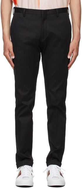 Paul Smith Black Twill Trousers - Pantalon en sergé noir Paul Smith - 폴 스미스 블랙 능 직물 바지