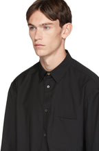 Paul Smith Black Wool Oversized Mayfair Shirt