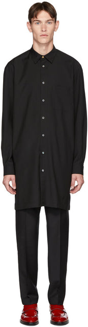 Paul Smith Black Wool Oversized Mayfair Shirt - Chemise de Mayfair de laine noire de Paul Smith - 폴 스미스 블랙 울 대형 메이페어 셔츠