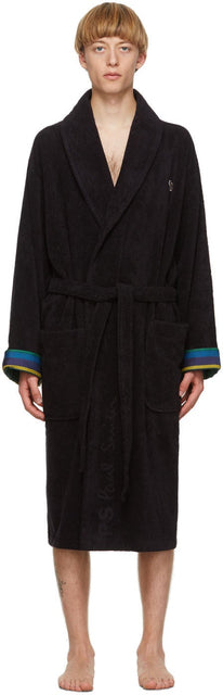 Paul Smith Black Zebra Dressing Gown - Robe de pansement de zèbre noir Paul Smith - 폴 스미스 블랙 얼룩말 드레싱 가운