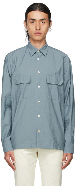 Paul Smith Blue Crinkled Shirt - Chemise froissée bleue de Paul Smith - 폴 스미스 블루 셔츠