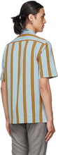 Paul Smith Blue Striped Short Sleeve Shirt