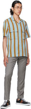 Paul Smith Blue Striped Short Sleeve Shirt