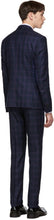 Paul Smith Blue Wool Check Suit