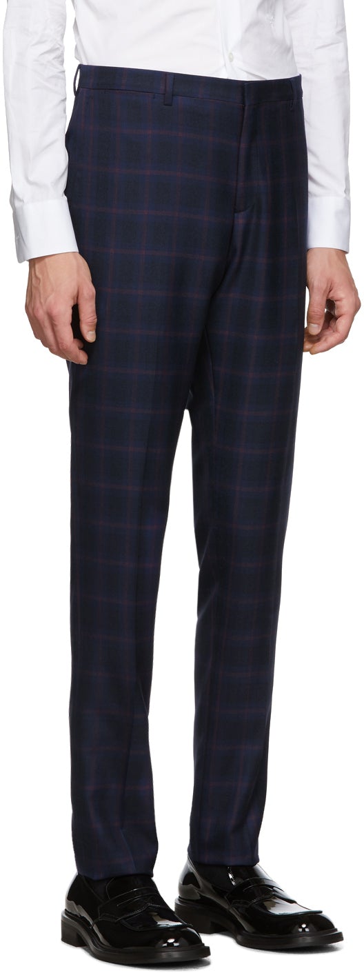 Paul Smith Blue Wool Check Suit – BlackSkinny