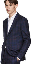 Paul Smith Blue Wool Check Suit