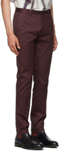 Paul Smith Burgundy Organic Cotton Stretch Chinos