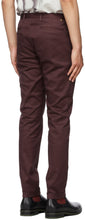 Paul Smith Burgundy Organic Cotton Stretch Chinos