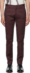 Paul Smith Burgundy Organic Cotton Stretch Chinos - Paul Smith Bourgogne Coton bio Stretch Chinos - Paul Smith Burgundy 유기농 면화 스트레치 치노