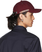 Paul Smith Burgundy Signature Stripe Cap