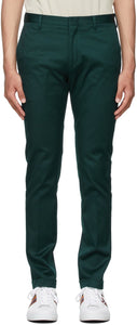 Paul Smith Green Twill Trousers - Pantalon en sergé vert Paul Smith - 폴 스미스 그린 능 직물 바지