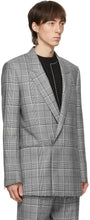 Paul Smith Grey Prince Of Wales Double-Breasted Blazer