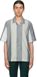 Paul Smith Grey Striped Short Sleeve Shirt - Chemise à manches courtes rayées à rayures grises Paul Smith - 폴 스미스 그레이 스트라이프 짧은 소매 셔츠