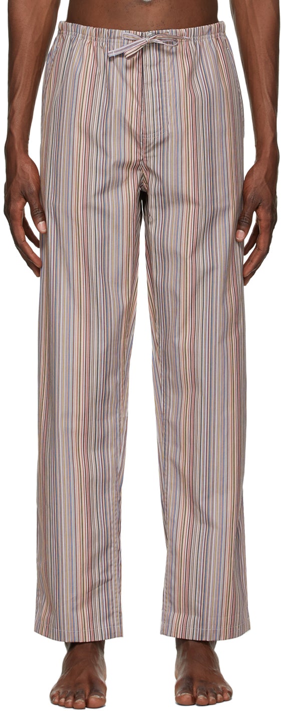 Paul Smith Multicolor Signature Stripe Pyjama Pants - Paul Smith Signature Multicolor Signature Pantalon de pyjama - 폴 스미스 여러 가지 빛깔의 서명 스트라이프 파자마 바지