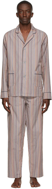 Paul Smith Multicolor Signature Stripe Pyjama Set - Paul Smith Signature Multicolore Stripe Pyjama Set - 폴 스미스 여러 가지 빛깔의 서명 스트라이프 파자마 세트