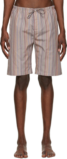 Paul Smith Multicolor Signature Stripe Pyjama Shorts - Paul Smith Signature Multicolor Signature Stripe Pajama Shorts - 폴 스미스 여러 가지 빛깔의 서명 스트라이프 파자마 반바지