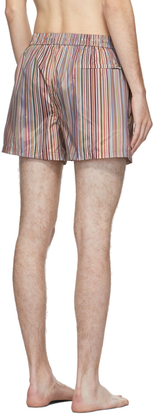 Paul Smith Multicolor Striped Classic Swim Shorts BlackSkinny