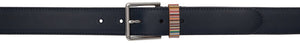 Paul Smith Navy Striped Keeper Belt - Ceinture à rayures rayées de la marine Paul Smith - Paul Smith Navy Striped Keeper Belt.