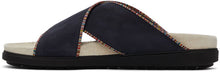 Paul Smith Navy Suede Pax Sandals