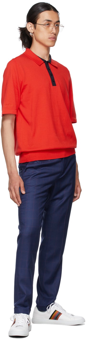Paul Smith Navy Windowpane Trousers