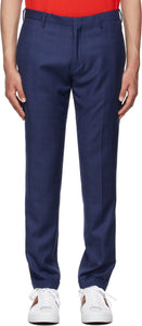 Paul Smith Navy Windowpane Trousers - Pantalon Paul Smith Navy Windowpane - 폴 스미스 네이비 윈도우 패널 바지