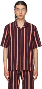 Paul Smith Pink Striped Short Sleeve Shirt - Chemise à manches courtes rayées rose Paul Smith - 폴 스미스 핑크 스트라이프 짧은 소매 셔츠