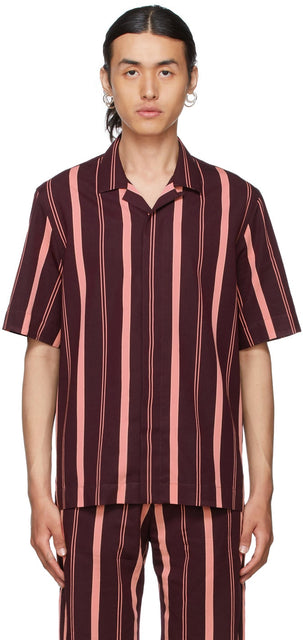 Paul Smith Pink Striped Short Sleeve Shirt - Chemise à manches courtes rayées rose Paul Smith - 폴 스미스 핑크 스트라이프 짧은 소매 셔츠
