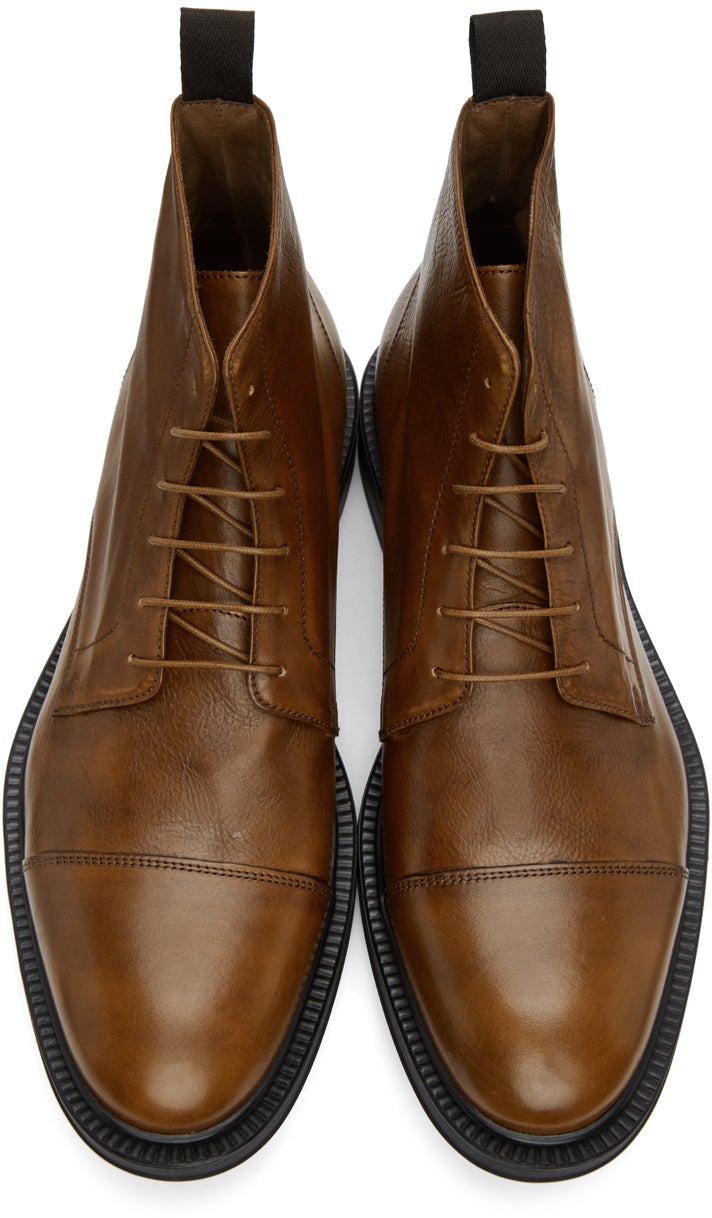 Paul Smith Tan Cubitt Wingtip Boots