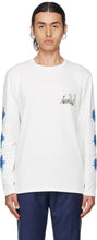 Paul Smith White Monarch Rose Long Sleeve T-Shirt - Paul Smith White Monarch Rose T-shirt à manches longues - 폴 스미스 화이트 군주 장미 긴 소매 티셔츠
