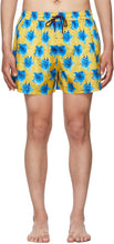 Paul Smith Yellow Monarch Rose Swim Shorts - Paul Smith Jaune Monarch Rose Swing Short - 폴 스미스 노란색 군주 장미 수영 반바지