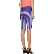 Paula Canovas Del Vas Purple Stretch Patchwork Biker Shorts