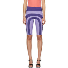 Paula Canovas Del Vas Purple Stretch Patchwork Biker Shorts
