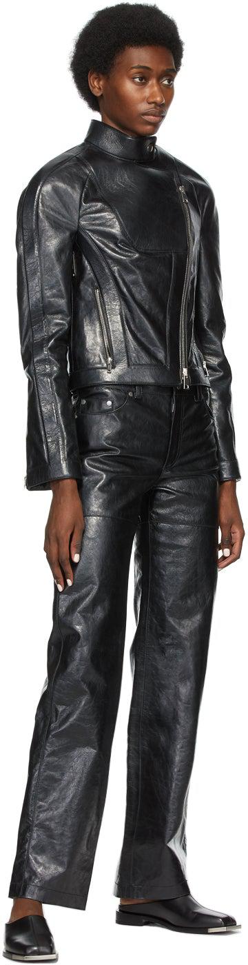 Peter Do Black Leather Biker Jacket – BlackSkinny