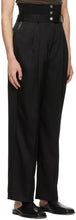 Peter Do Black Rib Combo Tailored Trousers