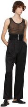 Peter Do Black Rib Combo Tailored Trousers