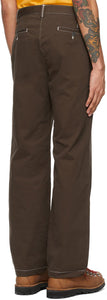 Phipps Brown Cotton Twill Dad Trousers