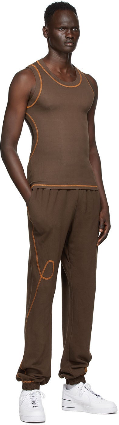 Phlemuns Brown Terry Lounge Pants
