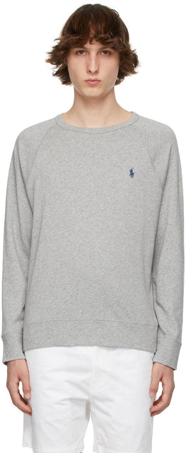 Polo Ralph Lauren Grey Terry Spa Sweatshirt - Sweat-shirt spa Terry Terry Terry de Polo Ralph Lauren - 폴로 랄프 로렌 그레이 테리 스파 스웨터