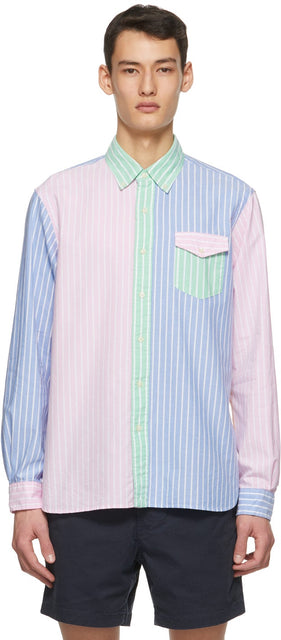 Polo Ralph Lauren Multicolor Striped Oxford Fun Shirt - Chemise amusante Oxford à rayures multicolores Polo Ralph Lauren - 폴로 랄프 로렌 멀티 컬러 스트라이프 옥스포드 재미 셔츠