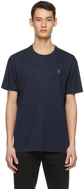 Polo Ralph Lauren Navy Classic-Fit Crewneck T-Shirt - Polo Ralph Lauren Navy Classic-Fit Crewneck T-shirt - 폴로 랄프 로렌 네이비 클래식 맞는 Crewneck 티셔츠