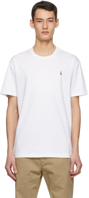 Polo Ralph Lauren White Classic-Fit Crewneck T-Shirt - Polo Ralph Lauren T-shirt Crewneck Classic-Fit - 폴로 랄프 로렌 화이트 클래식 맞는 Crewneck 티셔츠